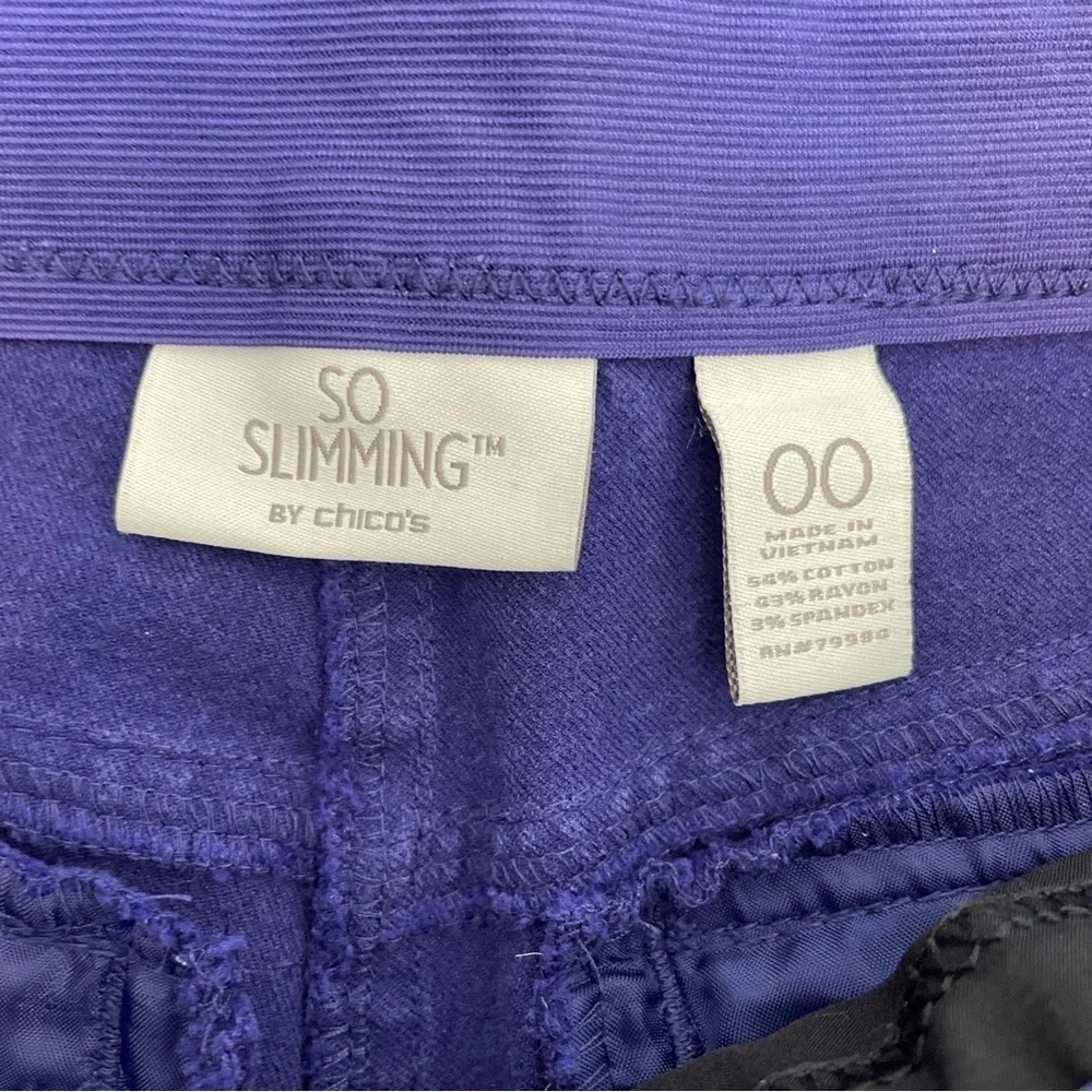 Chico’s Purple So Slimming Capris Size 00